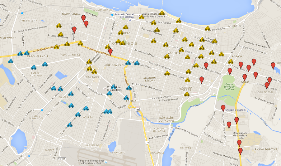 Bicicletar Fortaleza Mapa